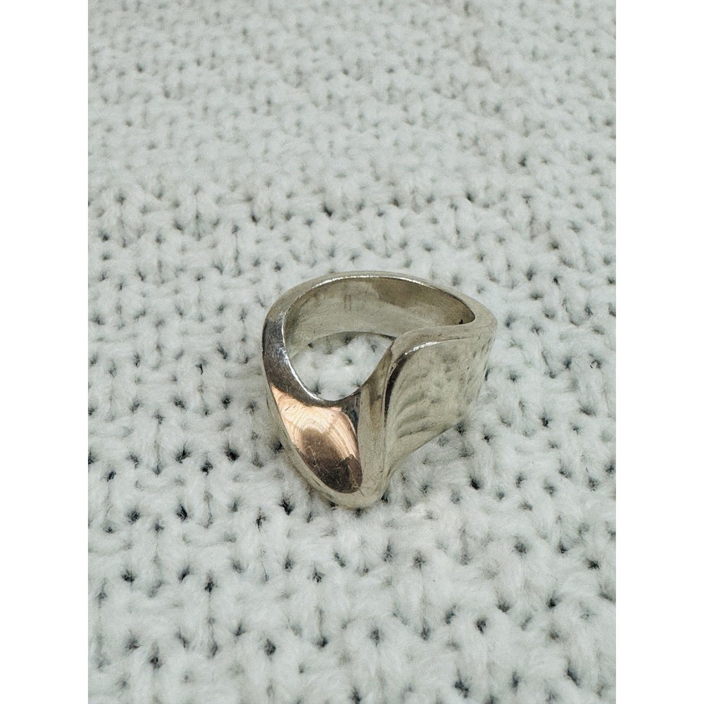 Sterling Silver Modernist Wave Wrap Ring Size 5.5